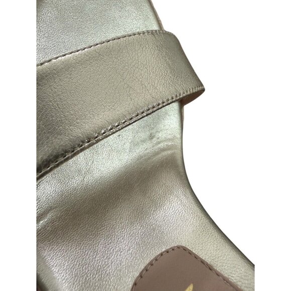 Stuart Weitzman NWOT Alex Platform Wedge Sandals Woven Raffia Gold Size 6.5 - Picture 10 of 14